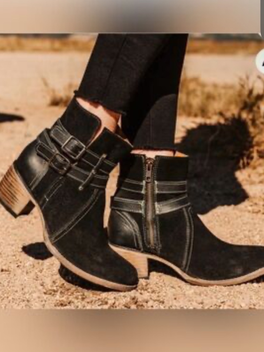 Freebird Black Suede Ankle Boots